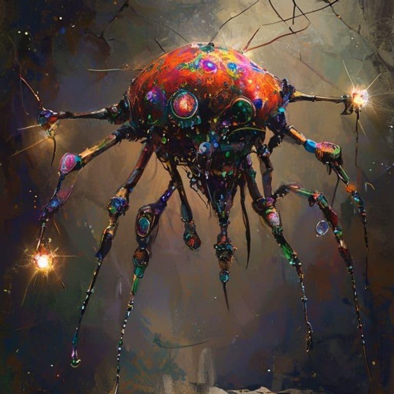 Tosculi Jeweled Drone — fantasy monster illustration