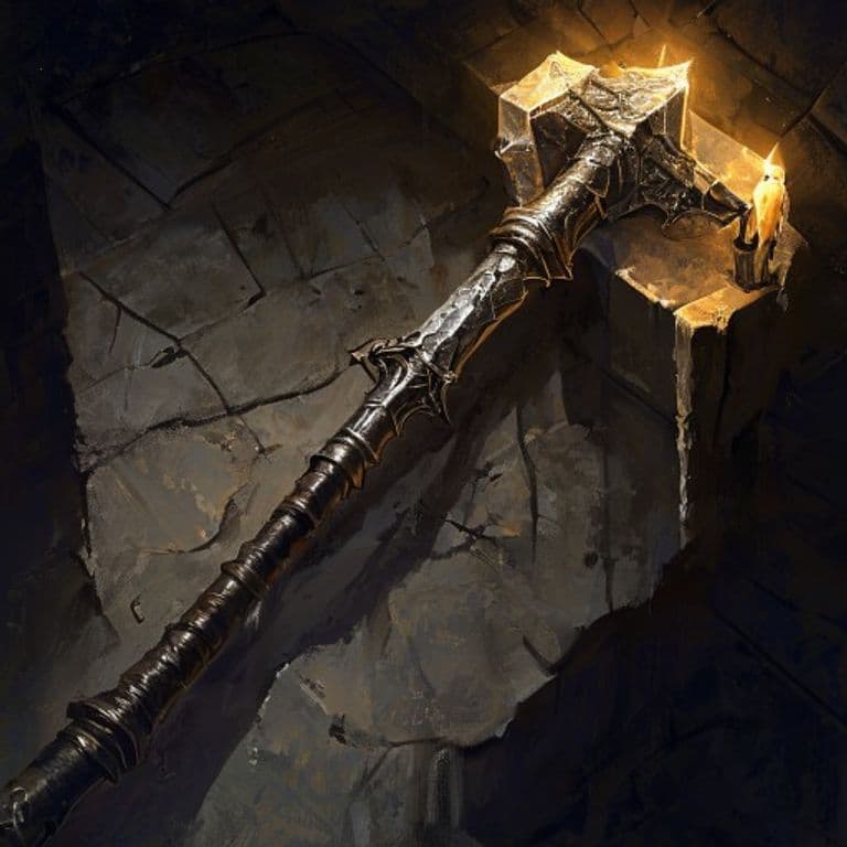 Mace of Smiting — fantasy item illustration