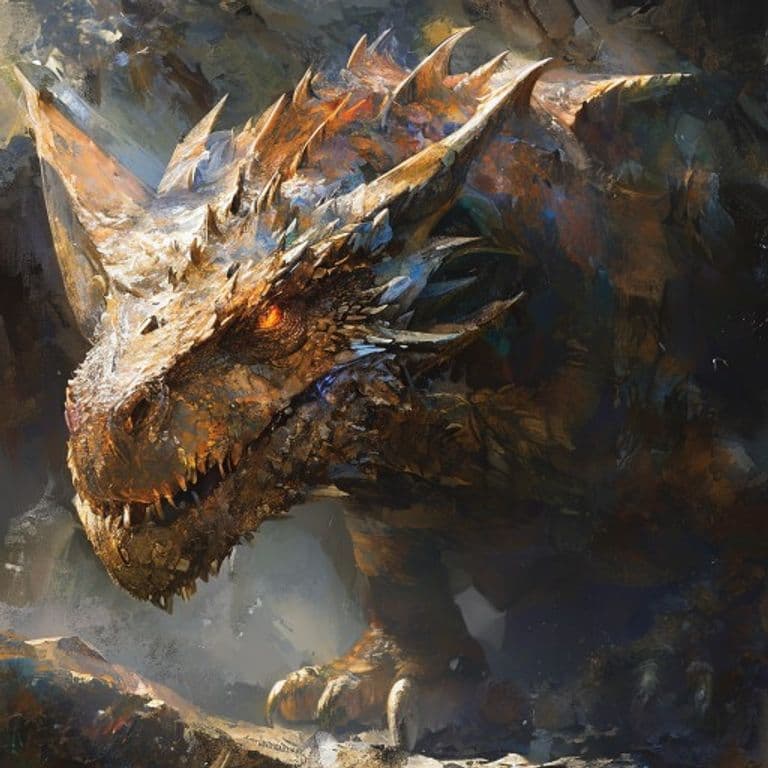 Adult Earth Dragon — fantasy monster illustration