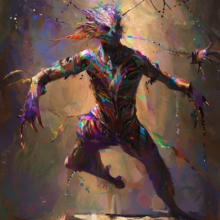Pattern Dancer — fantasy monster illustration