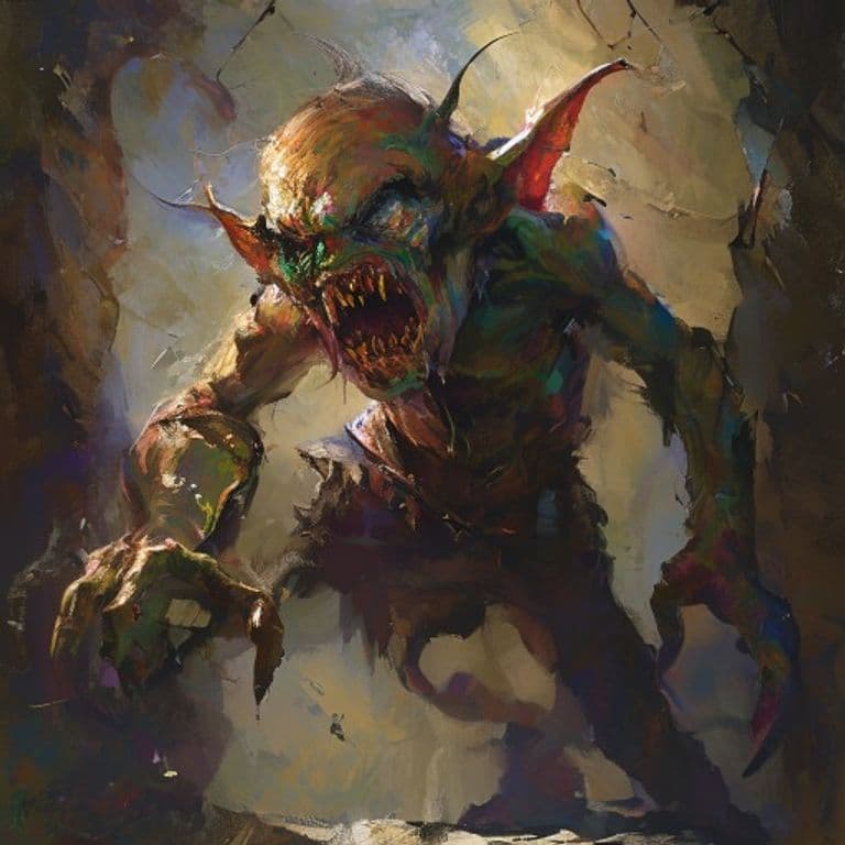 Chaos-Spawn Goblin — fantasy monster illustration