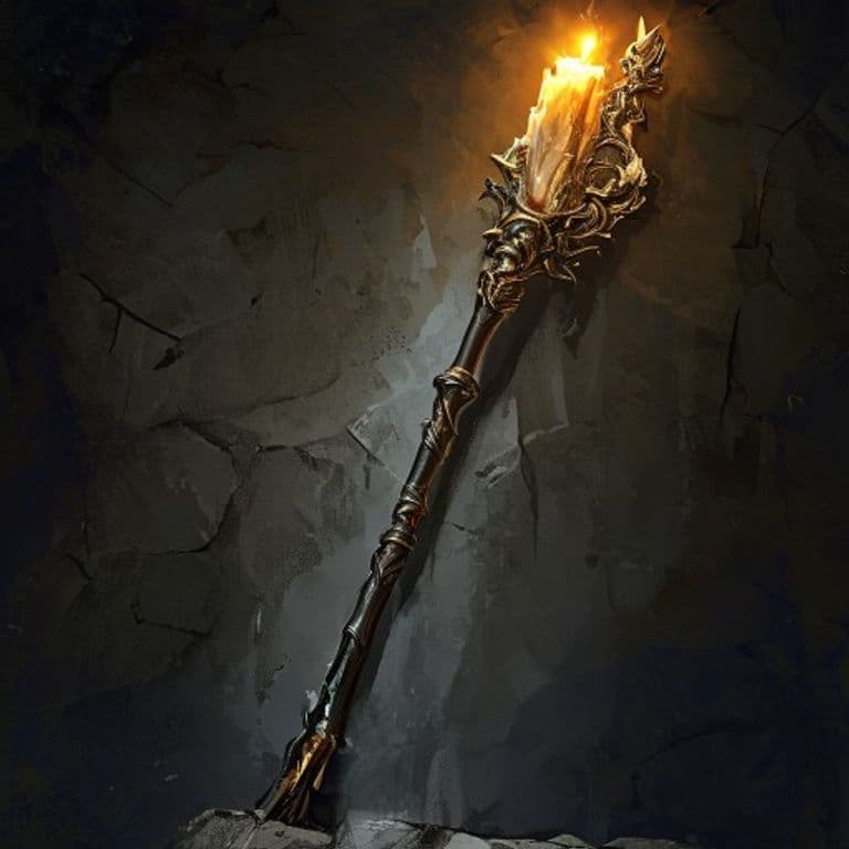 Staff of the Scion — fantasy item illustration. Staff of the Scion is a magic item (staff) of very rare rarity.