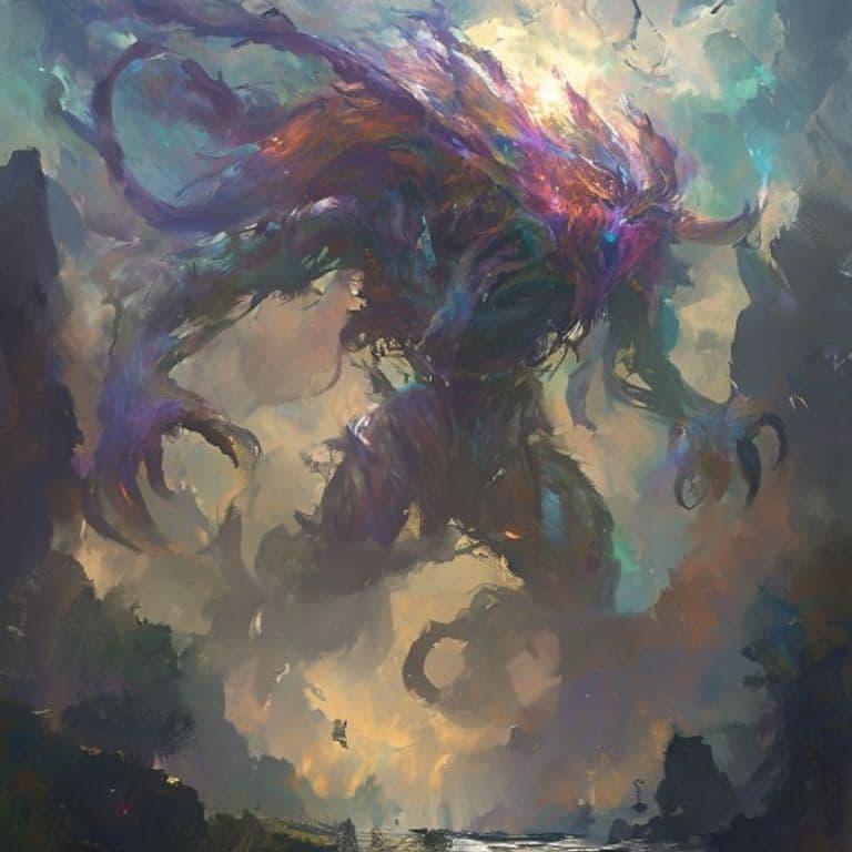 Giant Air Elemental — fantasy monster illustration