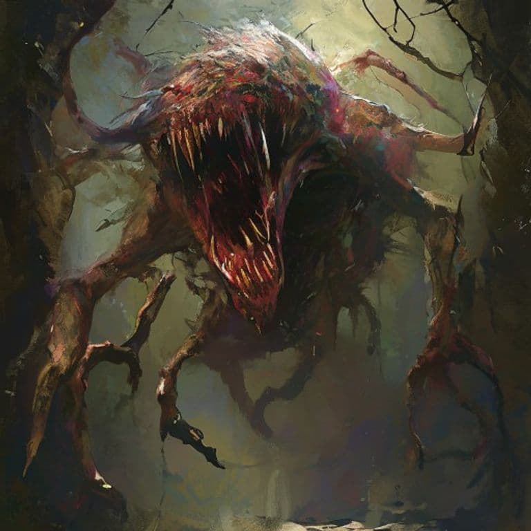 Necrophage Ghast — fantasy monster illustration