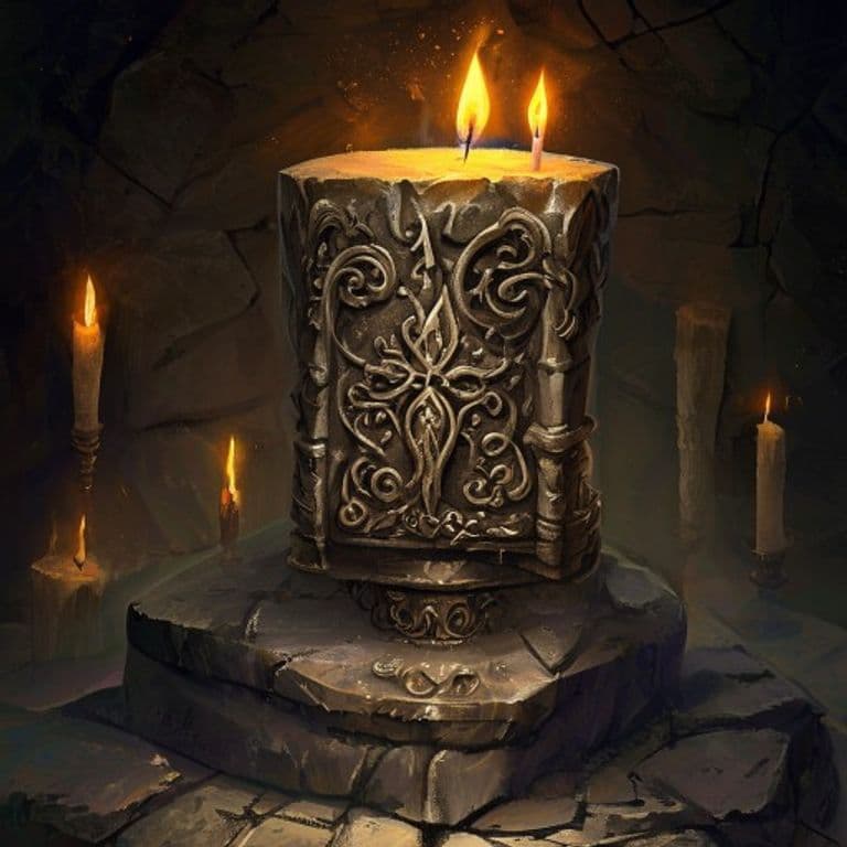 Hallowed Effigy — fantasy item illustration