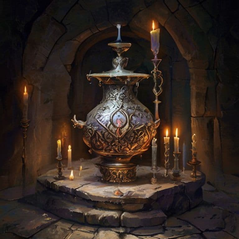 Alembic of Unmaking — fantasy item illustration