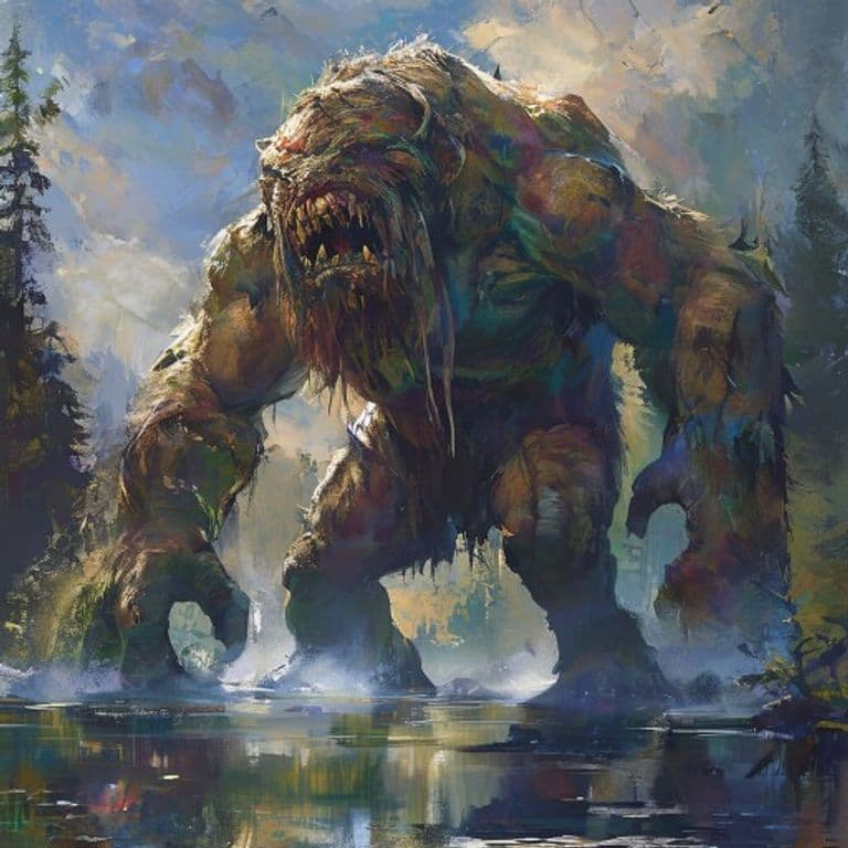 Lake Troll — fantasy monster illustration