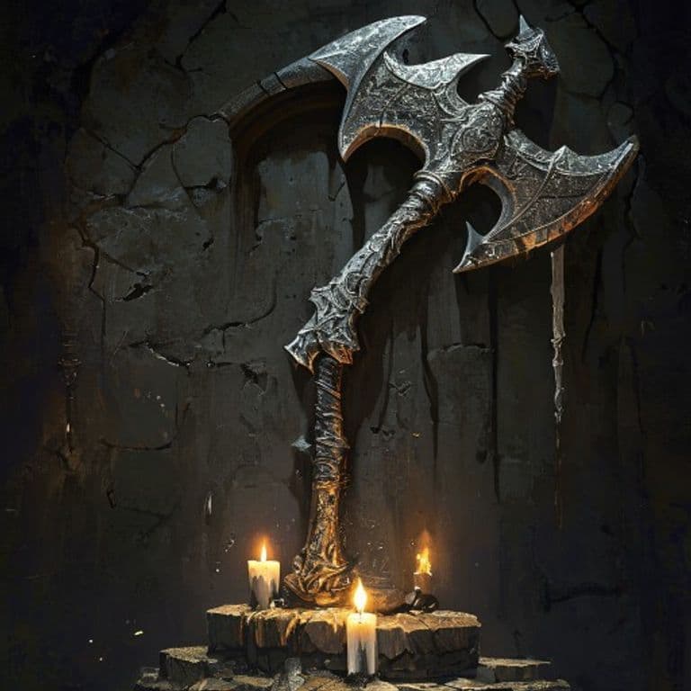Axe of Chilling Fear — fantasy item illustration