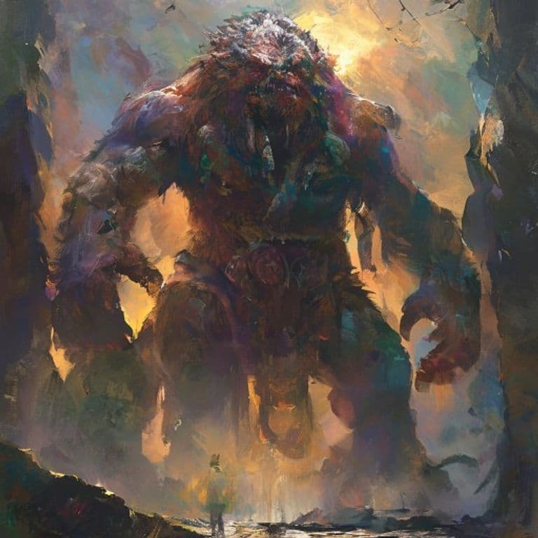 Dvarapala — fantasy monster illustration