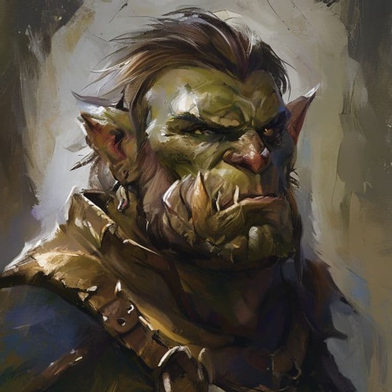 Half-Orc — fantasy race character portrait