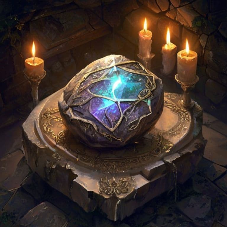 Ioun Stone — fantasy item illustration. Ioun Stone is a magic item (wondrous item) of rare rarity.