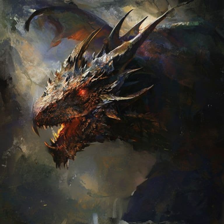 Elder Shadow Drake — fantasy monster illustration