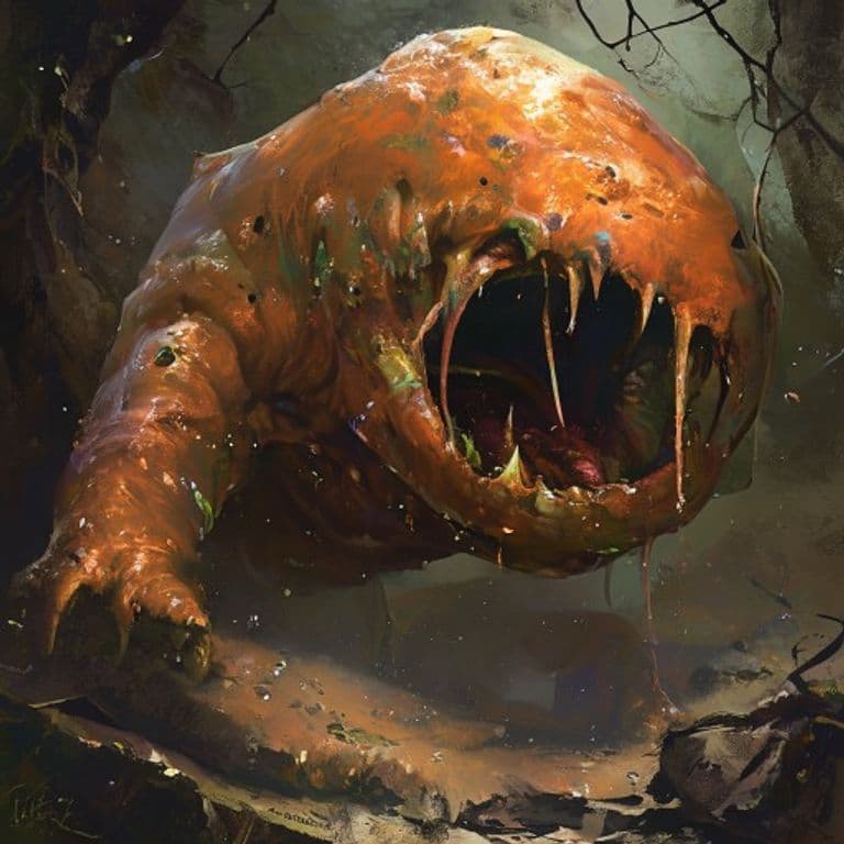 Copperkill Slime — fantasy monster illustration