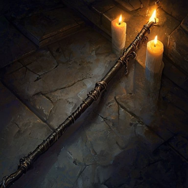 Wand of the War Mage +1 — fantasy item illustration. Wand of the War Mage +1 is a magic item (wand) of uncommon rarity.