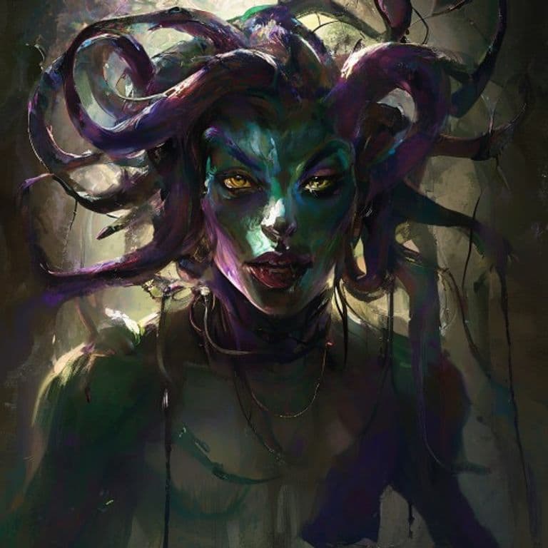 Medusa — fantasy monster illustration