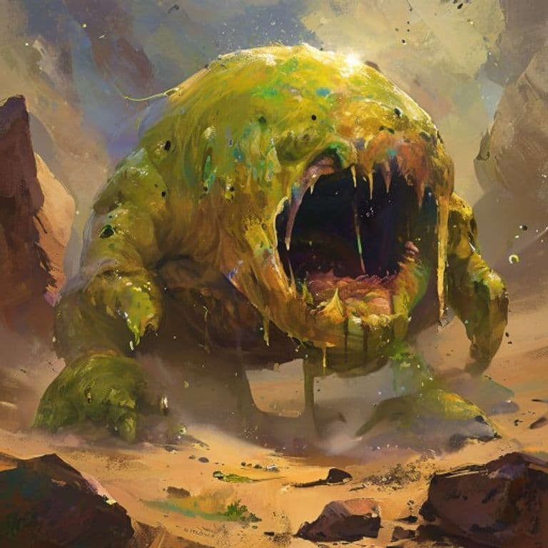 Desert Slime — fantasy monster illustration