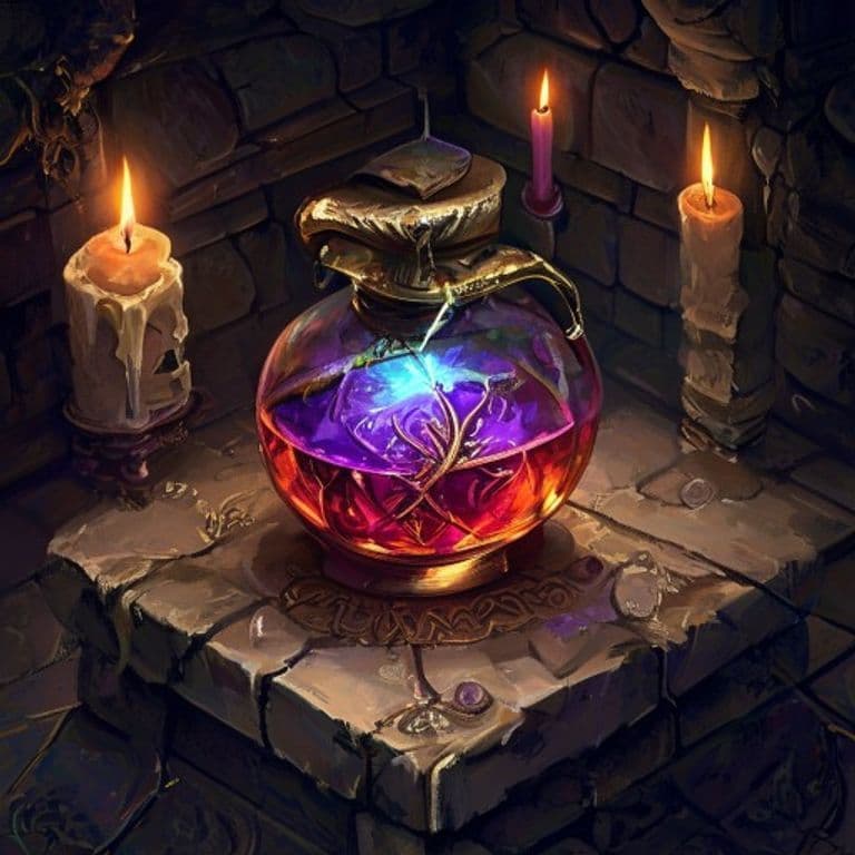 Luring Perfume — fantasy item illustration. Luring Perfume is a magic item (potion) of rare rarity.