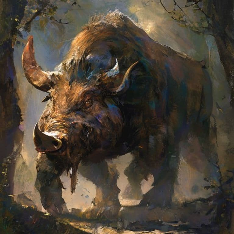 Giant Boar — fantasy monster illustration