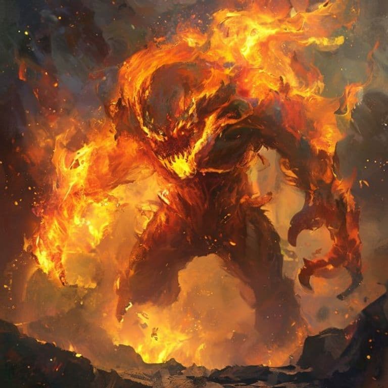 Fire Elemental — fantasy monster illustration