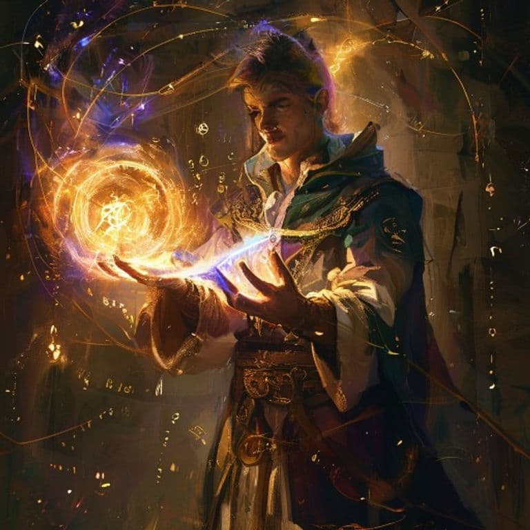 Identify — fantasy spell effect illustration. Identify is a 1st-level divination available to Bard, Cleric, Ritual Caster, Wizard.