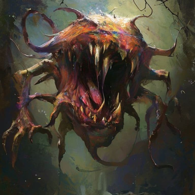 Gibbering Mouther — fantasy monster illustration