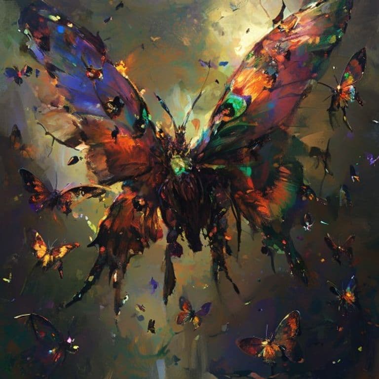 Death Butterfly Swarm — fantasy monster illustration