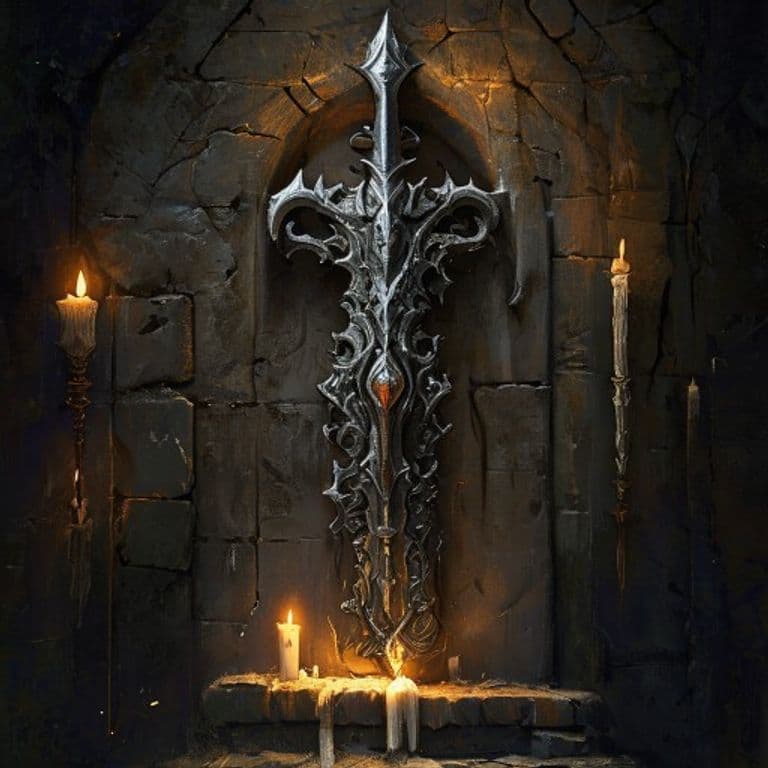 Doorbreaker — fantasy item illustration. Doorbreaker is a magic item (weapon) of rare rarity.