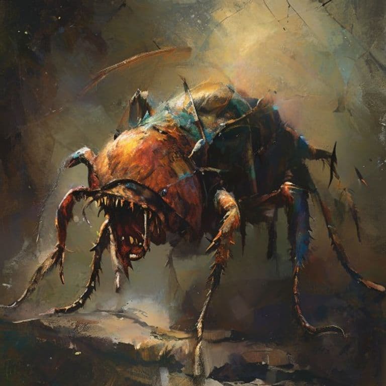 Giant Flea — fantasy monster illustration