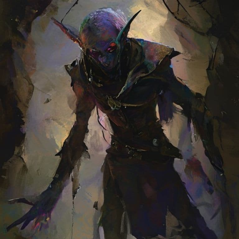 Drow — fantasy monster illustration