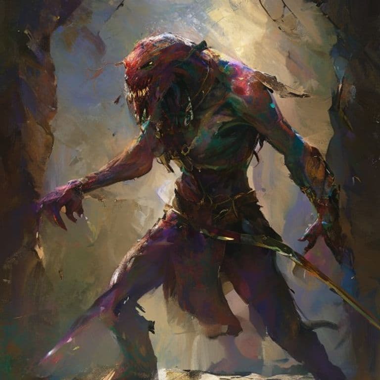 Duelist — fantasy monster illustration
