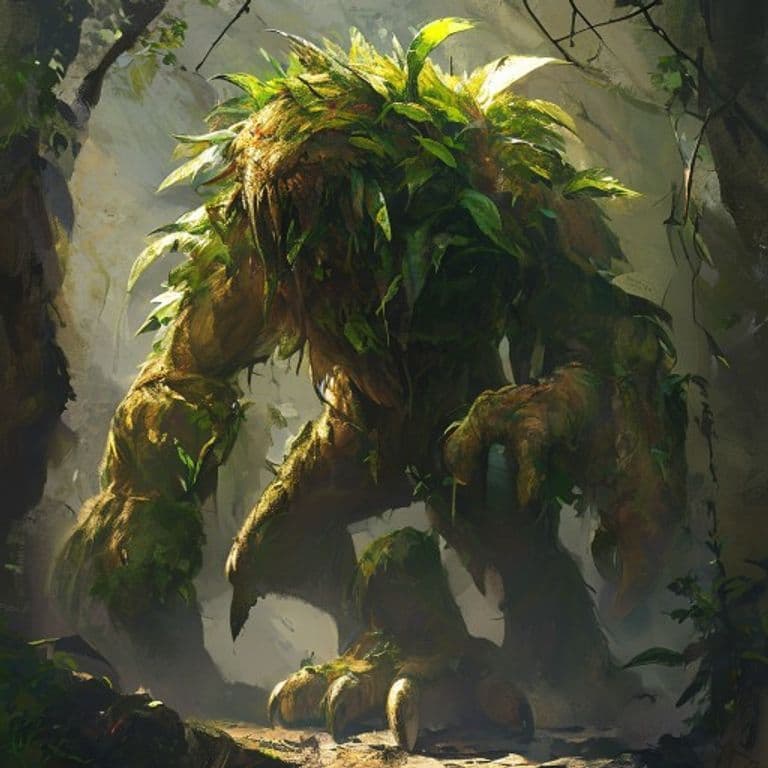 Ancient Mandriano — fantasy monster illustration. Ancient Mandriano is a huge plant (Challenge Rating 8).