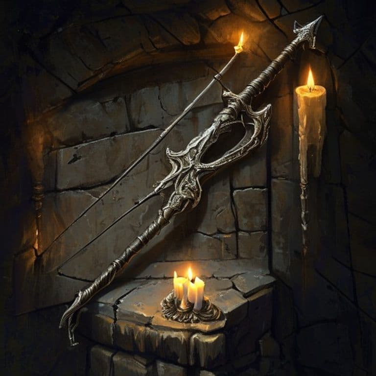 Oathbow — fantasy item illustration. Oathbow is a magic item (weapon) of very rare rarity.