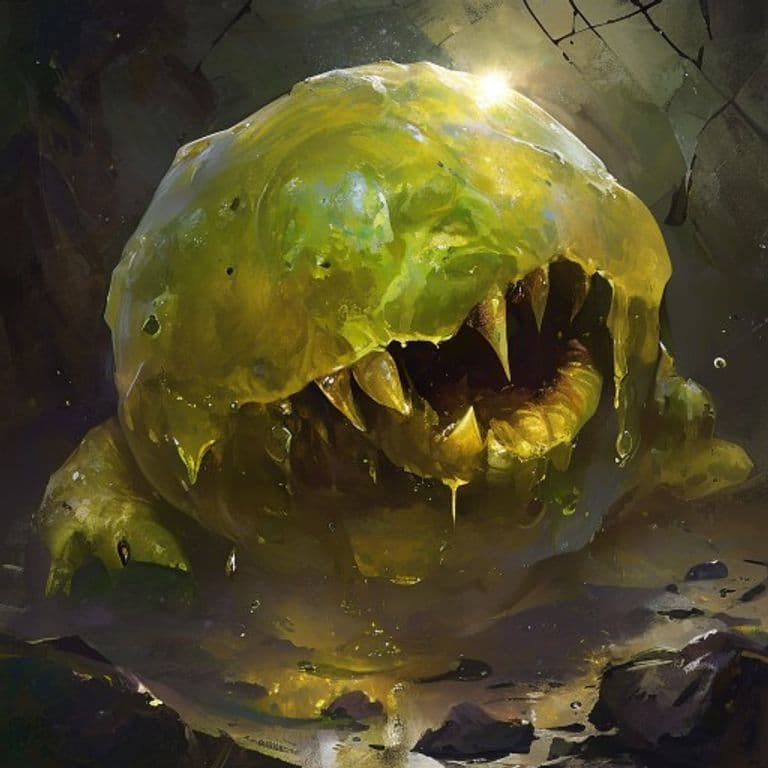 Gelatinous Cube — fantasy monster illustration