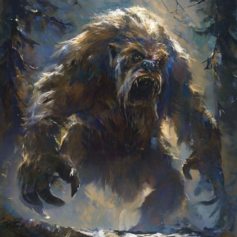 Yeti — fantasy monster illustration