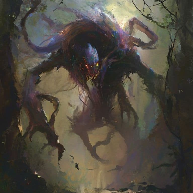 Invisible Stalker — fantasy monster illustration