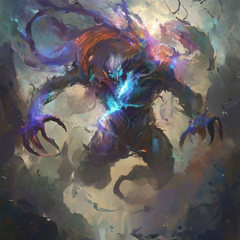 Air Elemental — fantasy monster illustration