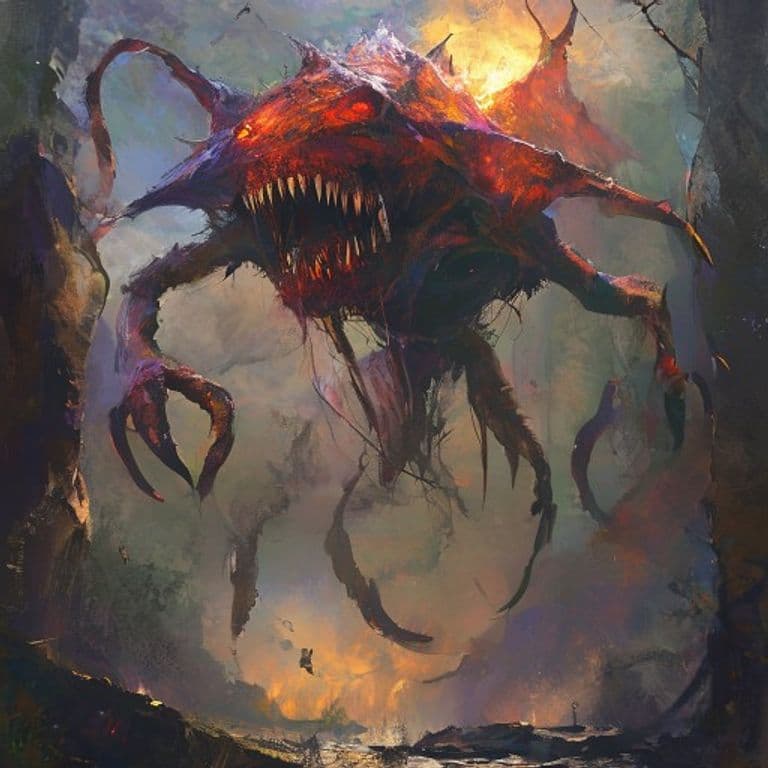 Caldera Kite — fantasy monster illustration