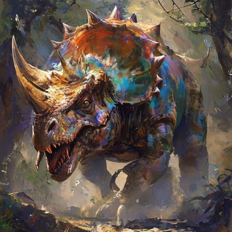Triceratops — fantasy monster illustration