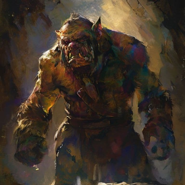 Trollking Grunt — fantasy monster illustration