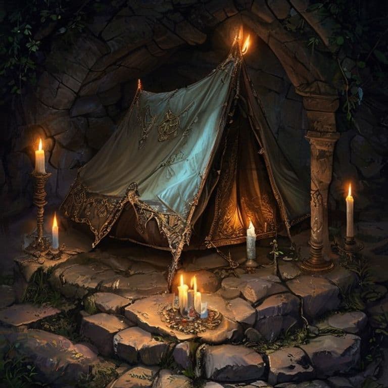 Campaign Field Tent — fantasy item illustration. Campaign Field Tent is a magic item (wondrous item) of uncommon rarity.