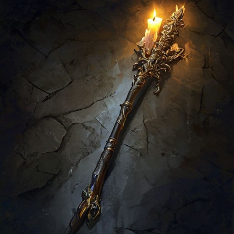Staff of Healing — fantasy item illustration. Staff of Healing is a magic item (staff) of rare rarity.