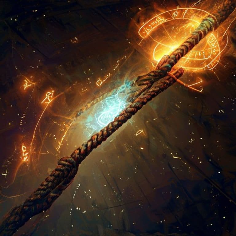 Anchoring Rope — fantasy spell effect illustration