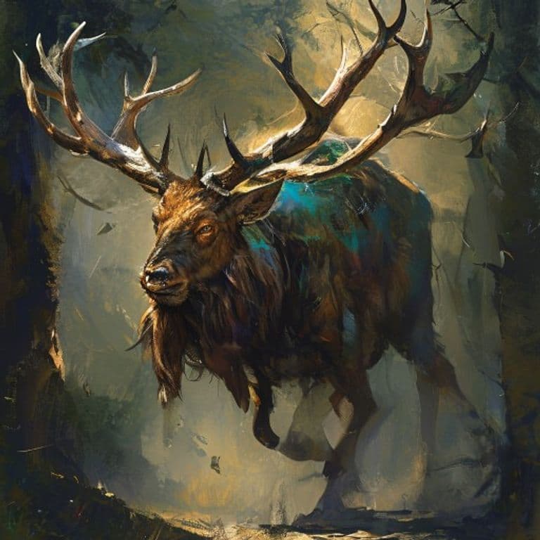 Elk — fantasy monster illustration