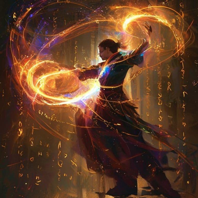 Irresistible Dance — fantasy spell effect illustration. Irresistible Dance is a 6th-level enchantment available to Bard, Wizard.
