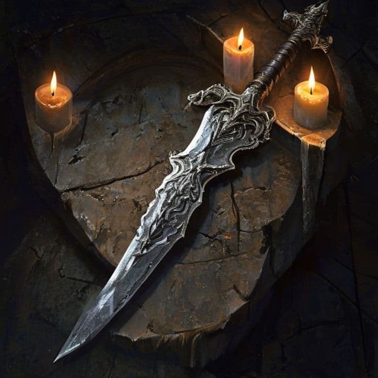 Akaasit Blade — fantasy item illustration