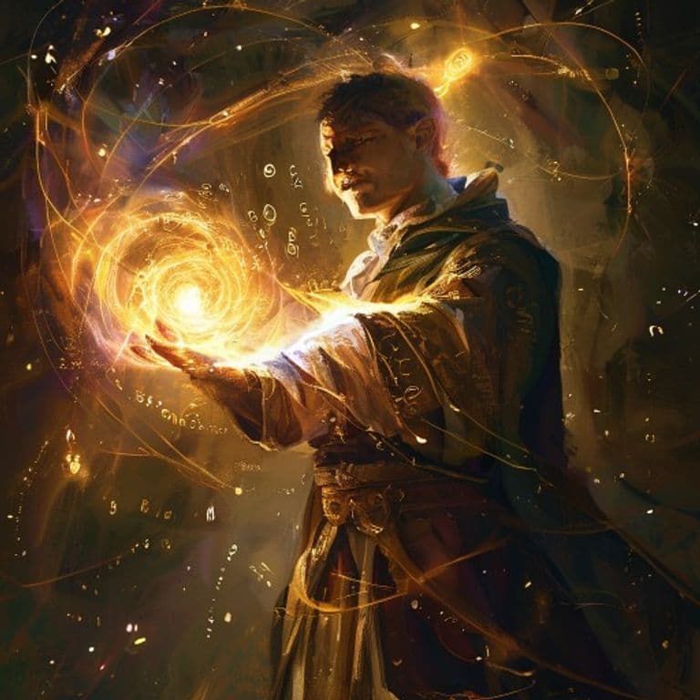Light — fantasy spell effect illustration. Light is a Cantrip evocation available to Bard, Cleric, Sorcerer, Wizard.