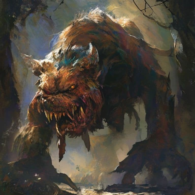 Worg — fantasy monster illustration