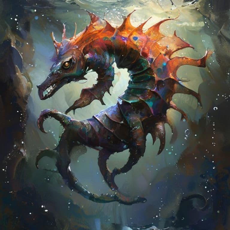 Sea Horse — fantasy monster illustration