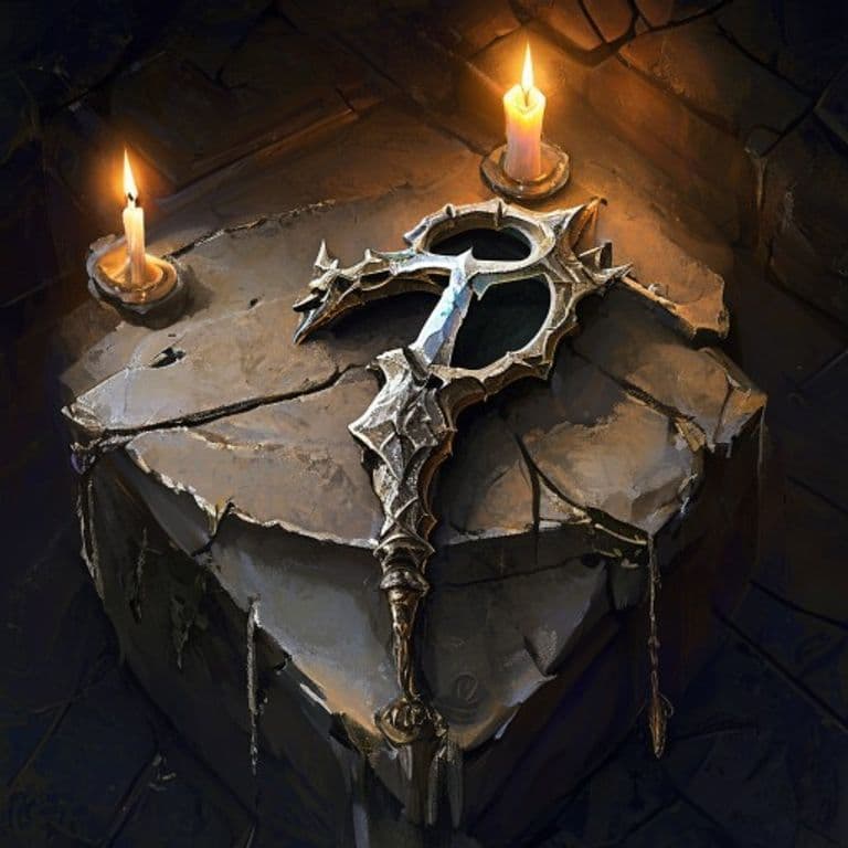 Broken Fang Talisman — fantasy item illustration. Broken Fang Talisman is a magic item (wondrous item) of common rarity.