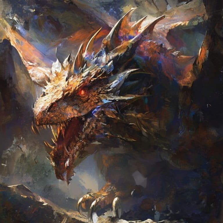 Hoard Drake — fantasy monster illustration
